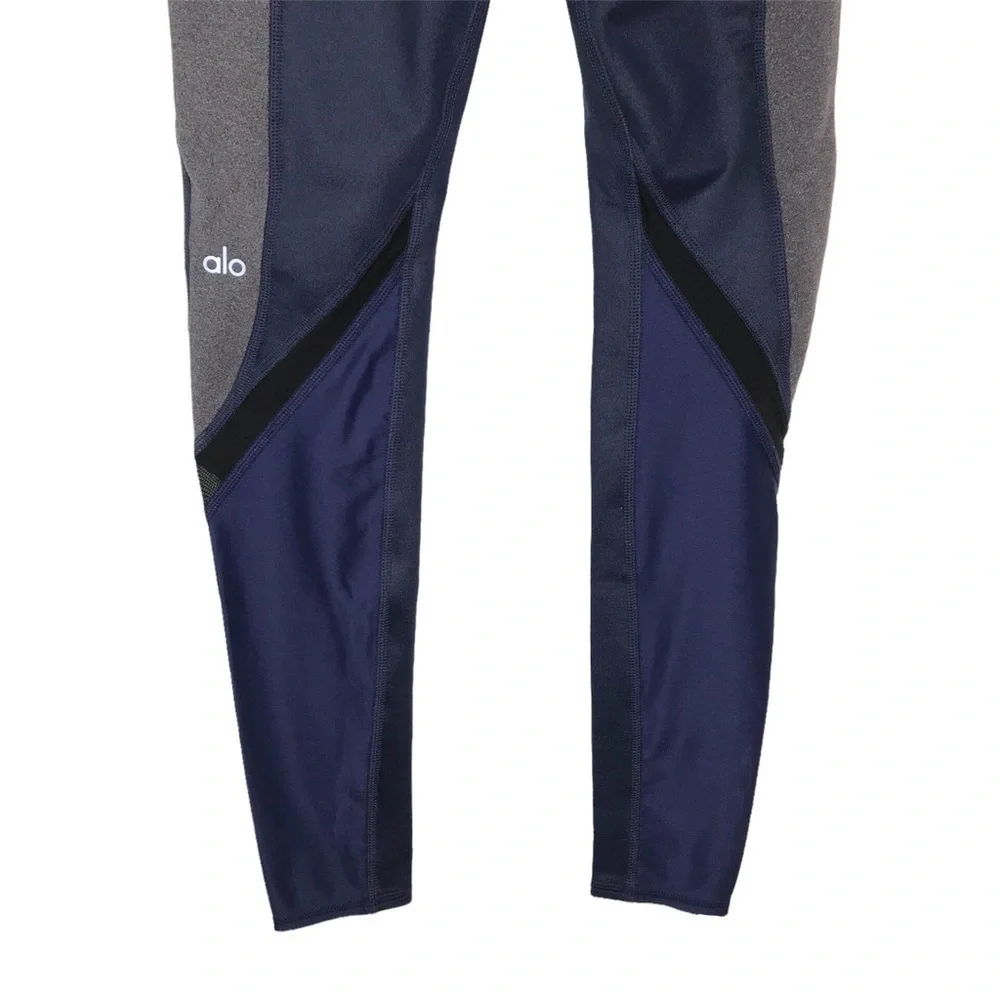 Alo Yoga High Rise Elevate Leggings Blue Gray SIZE XSMALL
